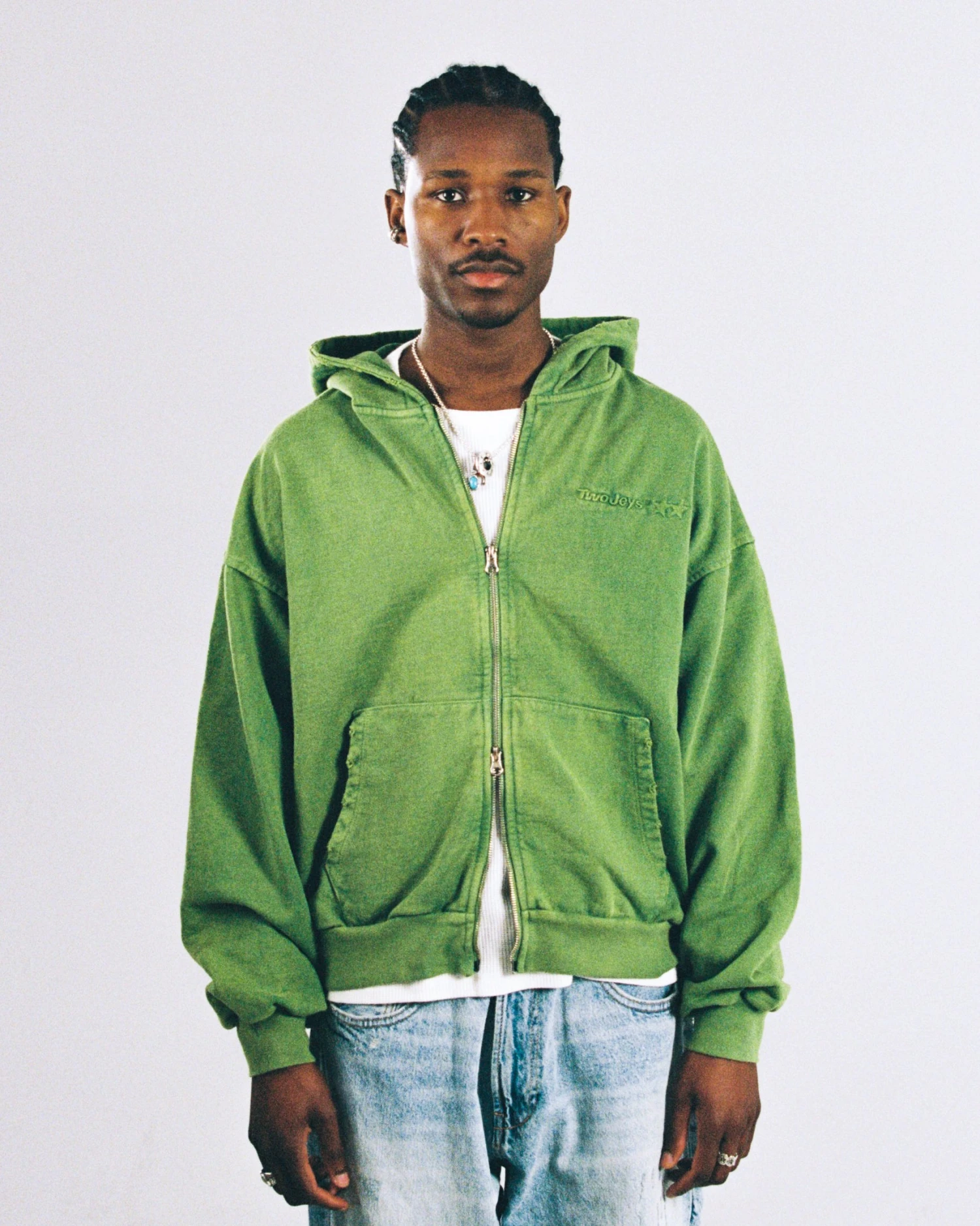 Icon Washed Green Zipper 4 Icon Washed Green Zipper - Image 2