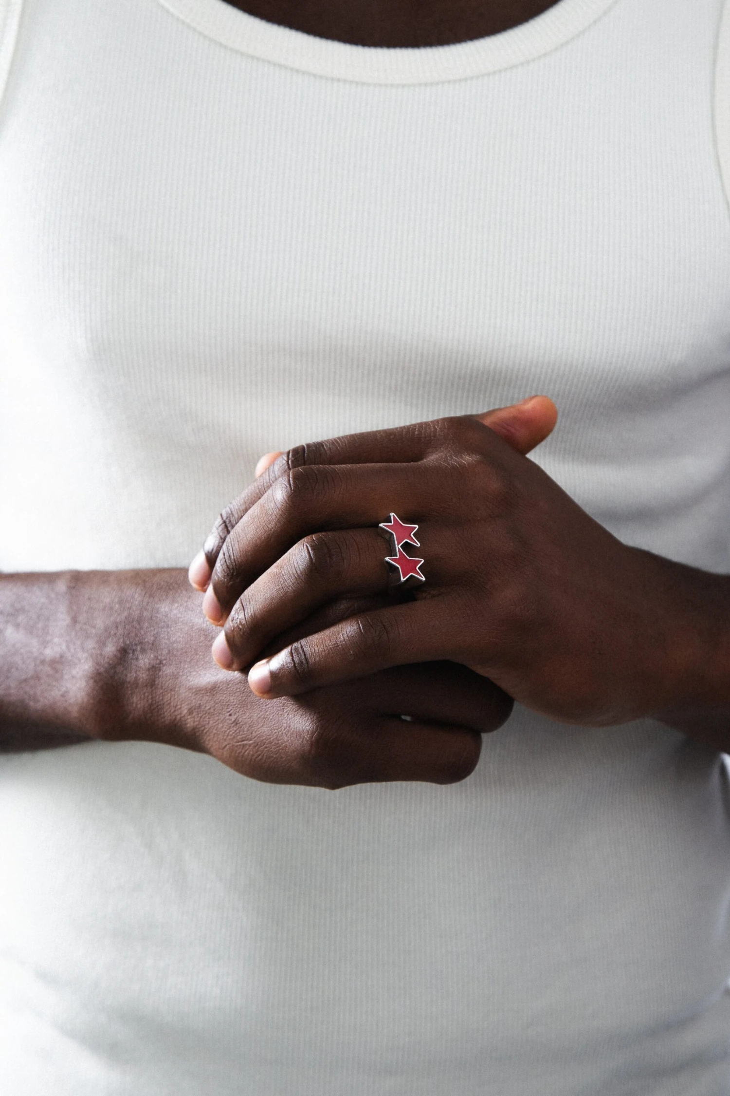Icon Red Enameled Single Ring 4 Icon Red Enameled Single Ring - Image 2