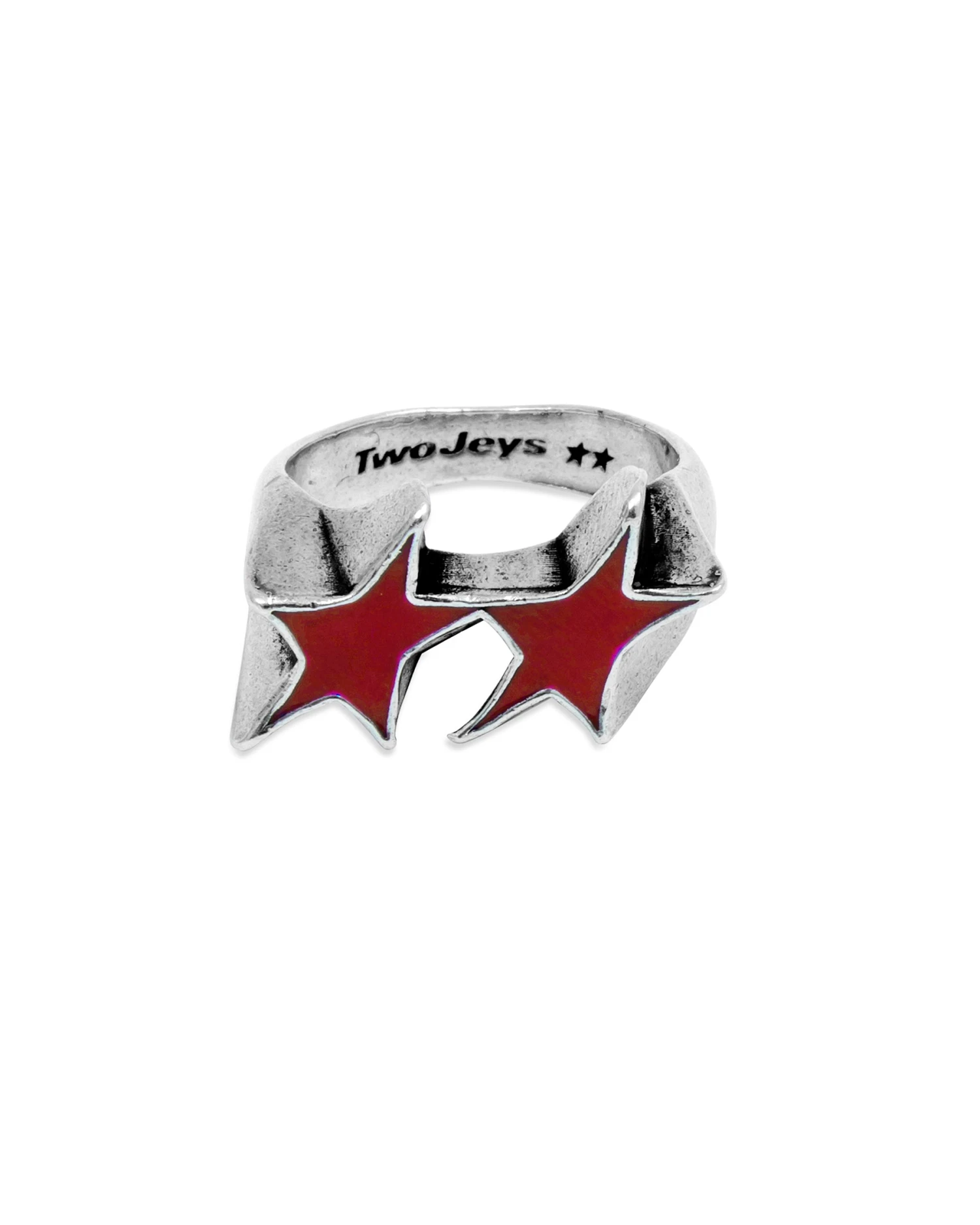 Icon Red Enameled Single Ring 5 Icon Red Enameled Single Ring - Image 3
