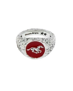Enameled Horse Ring