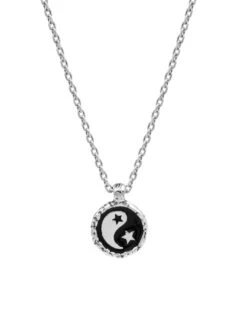 Enameled Yin Yang Necklace