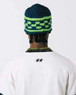 Knit Blue Beanie -Twojeys Sales Store ISLABONITA2025 ECOMMERCE HAT blue green3